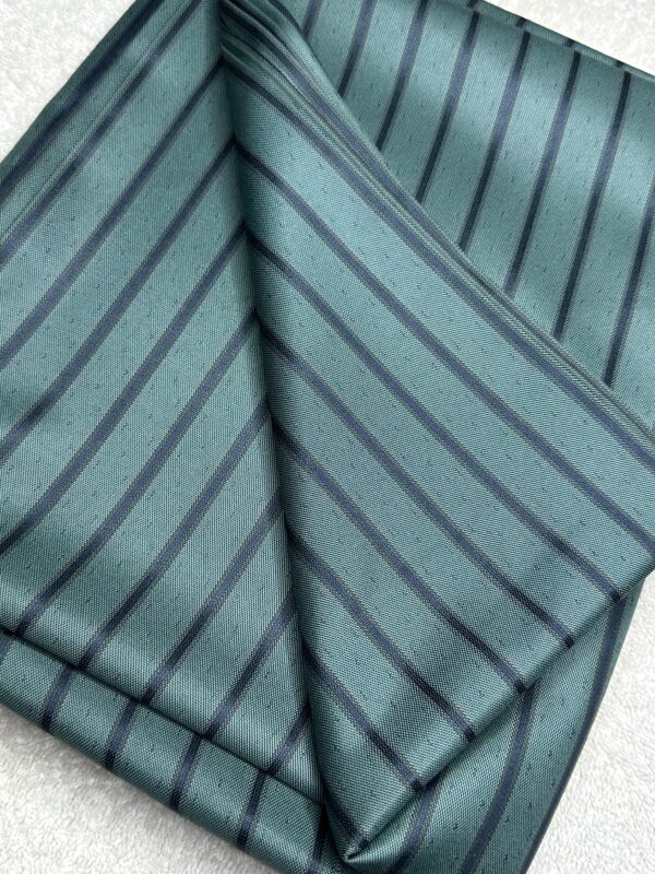 Green with thick line stripe fabric (4 Yards)