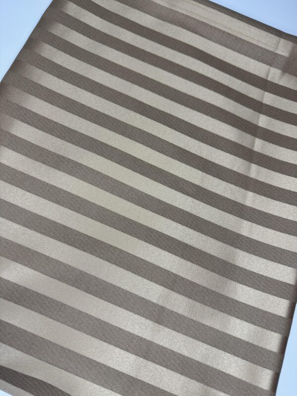 Cream Colored Silky Damask Stripe Fabric (4 Yards)