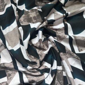 Green Patterned Vintage Fabric (2 Yards)