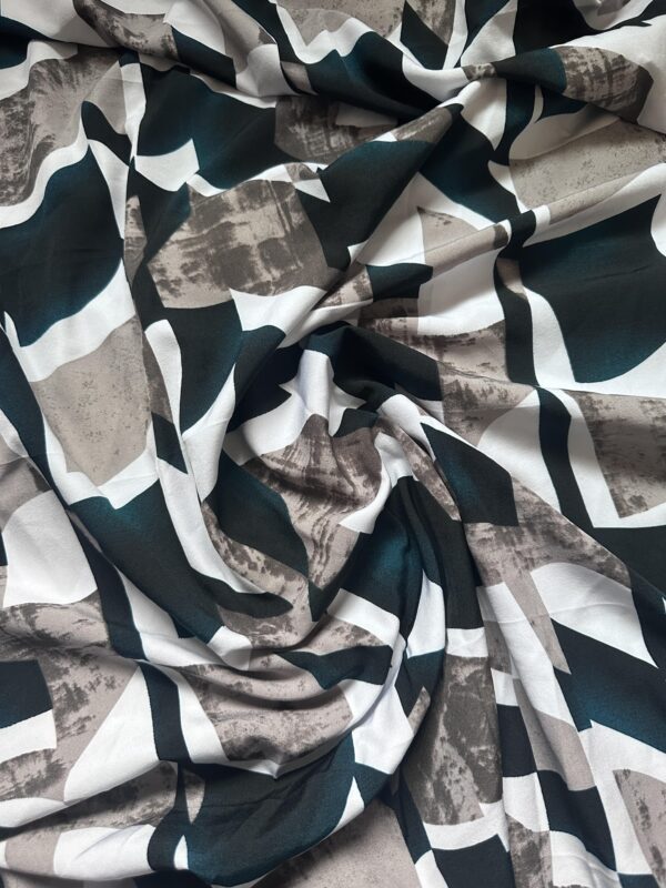 Green Patterned Vintage Fabric (2 Yards)