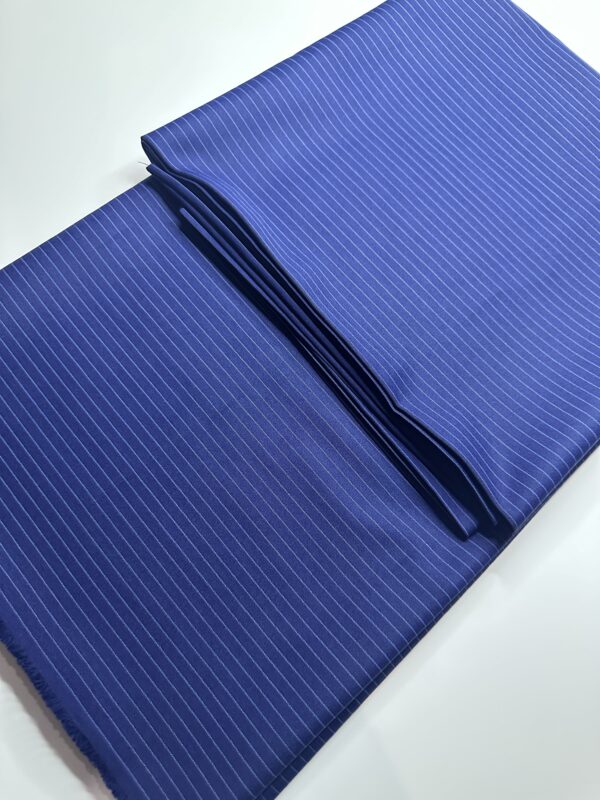 Blue with Thin White Stripe Fabric (4Yards)