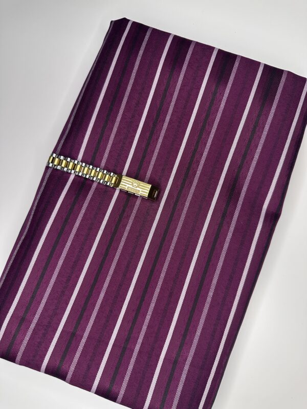 Wine Colored Stripe Fabric (4 Yards)