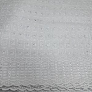 Swiss Dry White Men Lace (5 Yards)