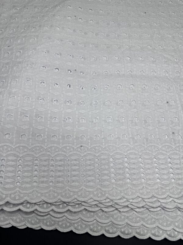 Swiss Dry White Men Lace (5 Yards)