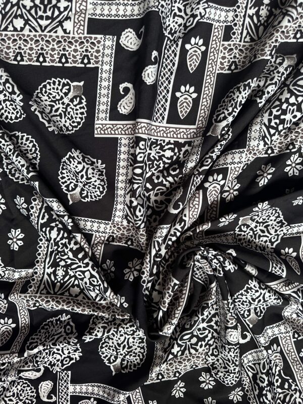 Black and White Patterned Vintage Fabric